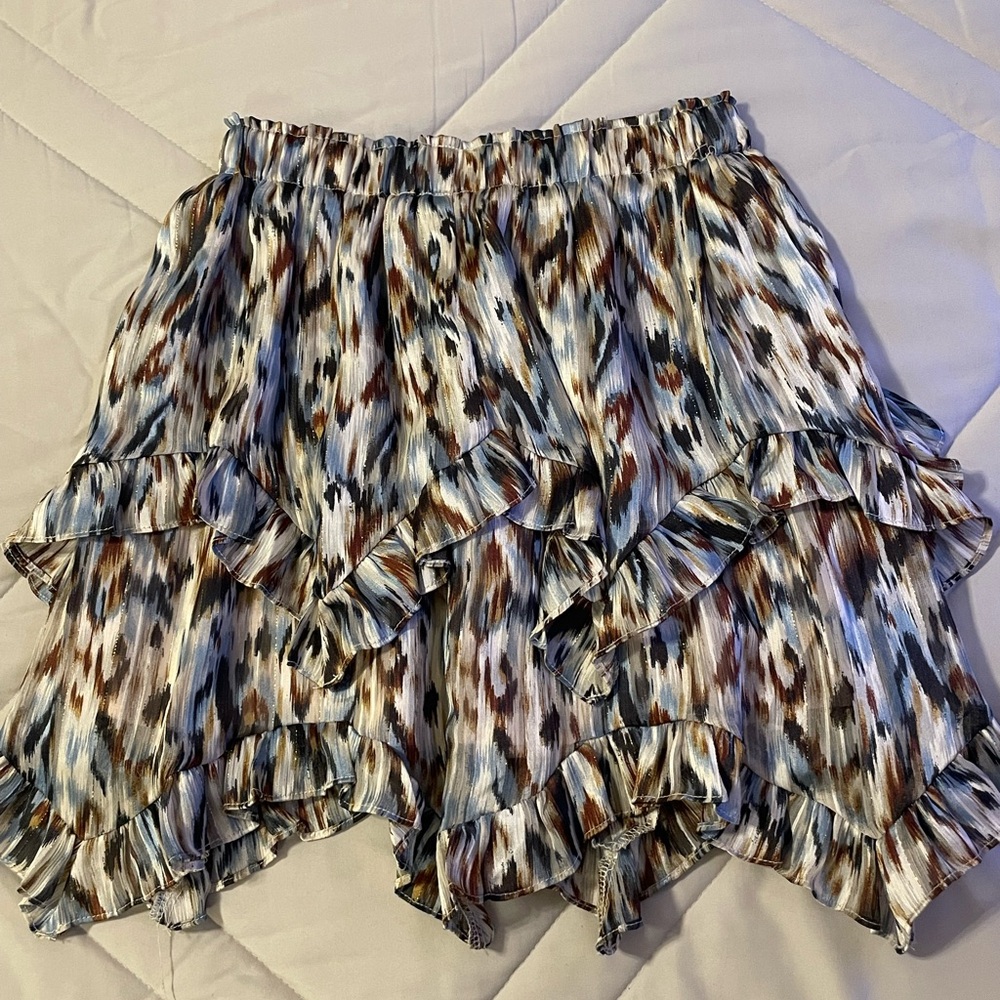Skies Are Blue Black and White Bubble Mini Skirt
